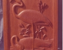 Flamingos in Mahogany