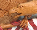 Mahogany Eagle Head Detail