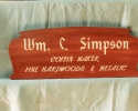 Mahogany Sign